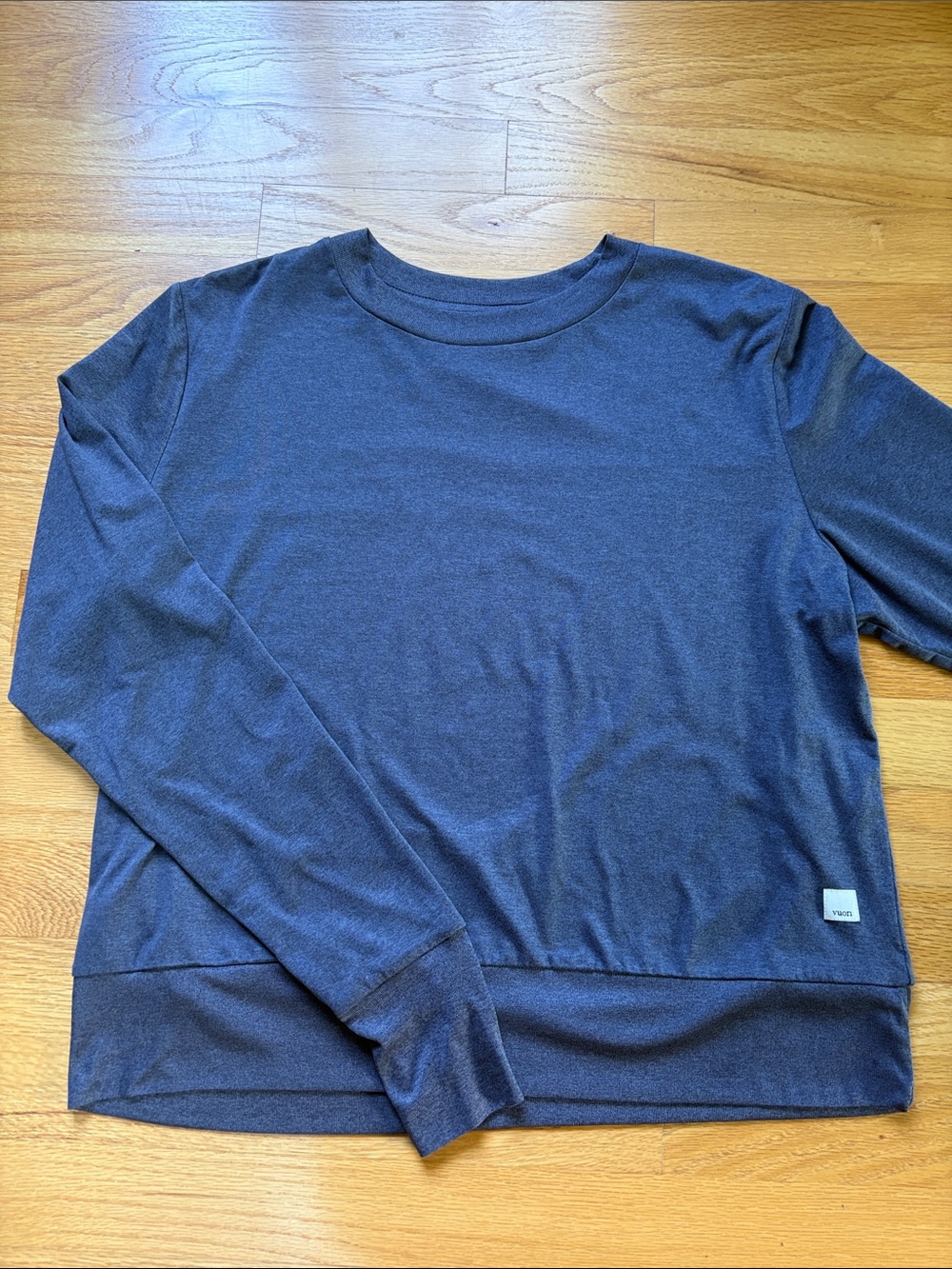 Womens Long-Sleeve Crewneck Shirt - Navy Heather